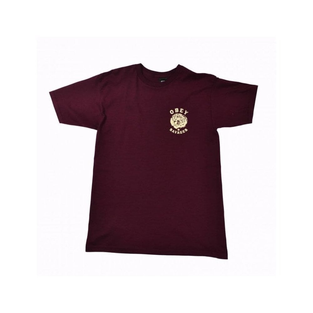 Tiger Savages T-shirt - Burgundy