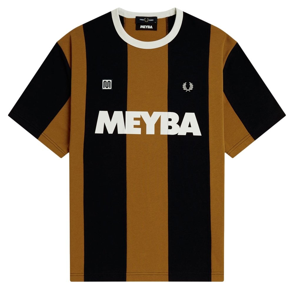 Striped Meyba Ringer T-Shirt - Dark Caramel