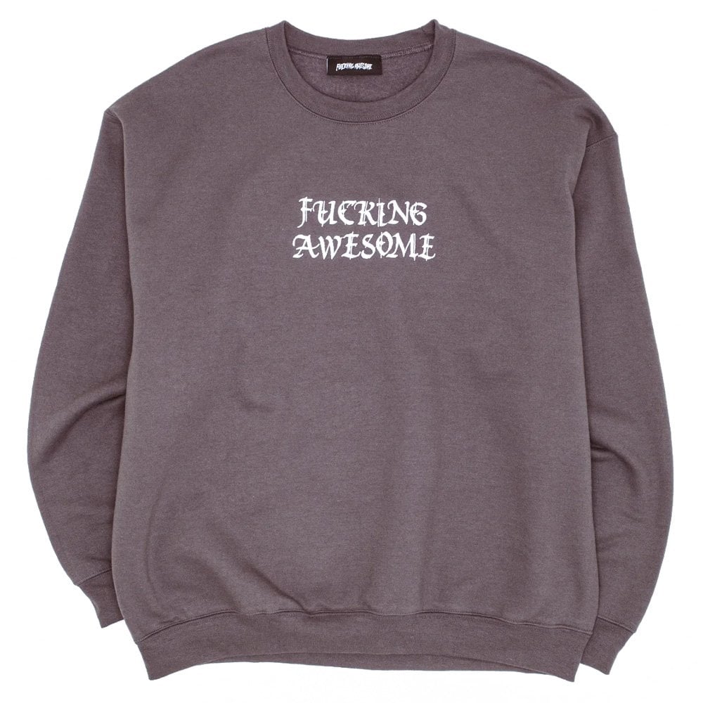 Brunch Be Cancelled Embroidered Crewneck - Grey