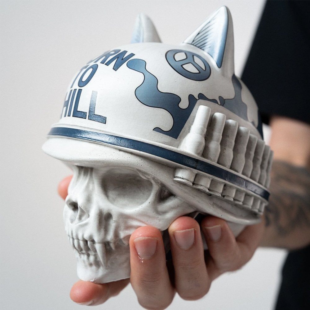 Born To Chill Ceramic Incense Holder - Indigo