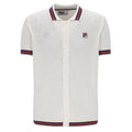 Domenico Crochet Knitted Shirt - Gardenia/Nvy