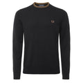Classic Crew Neck Jumper  - Blk/S Stone