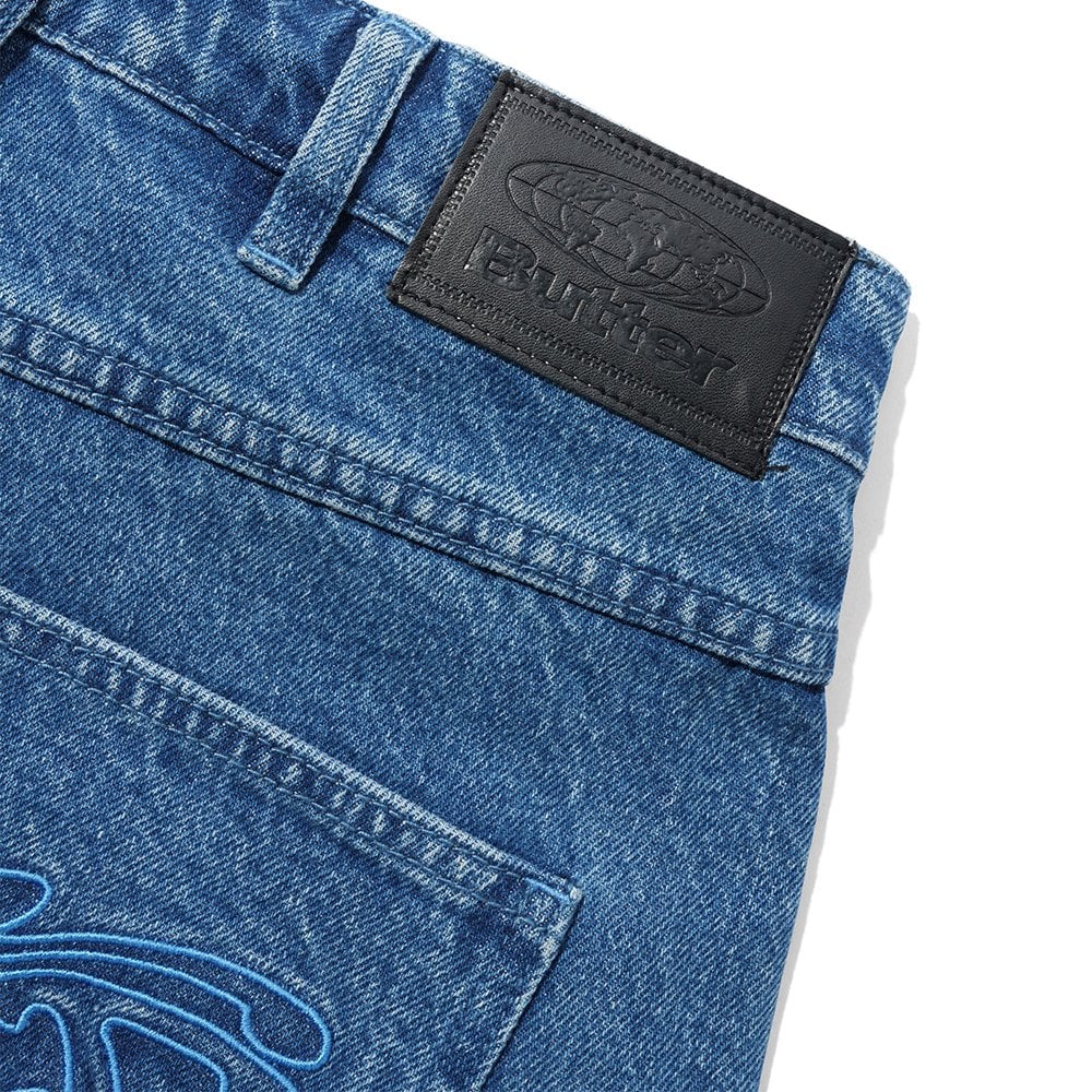 Drummer Baggy Denim Jeans - Stonewsh Blu