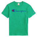 Script Embroidered T-Shirt - Green