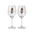 Stacked Grapes Wine Glass Set  - Clear