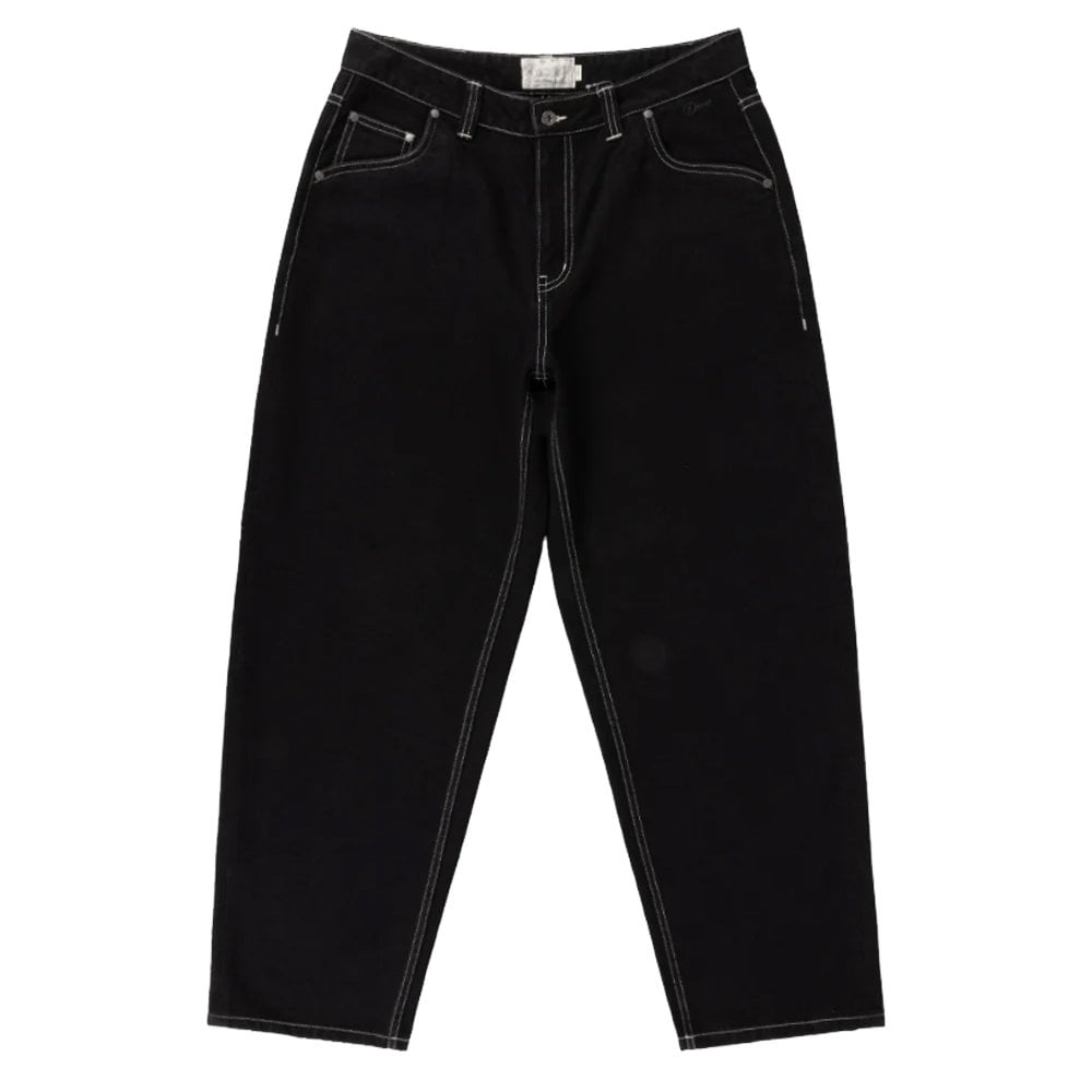 Baggy Denim Pant  - Black/White