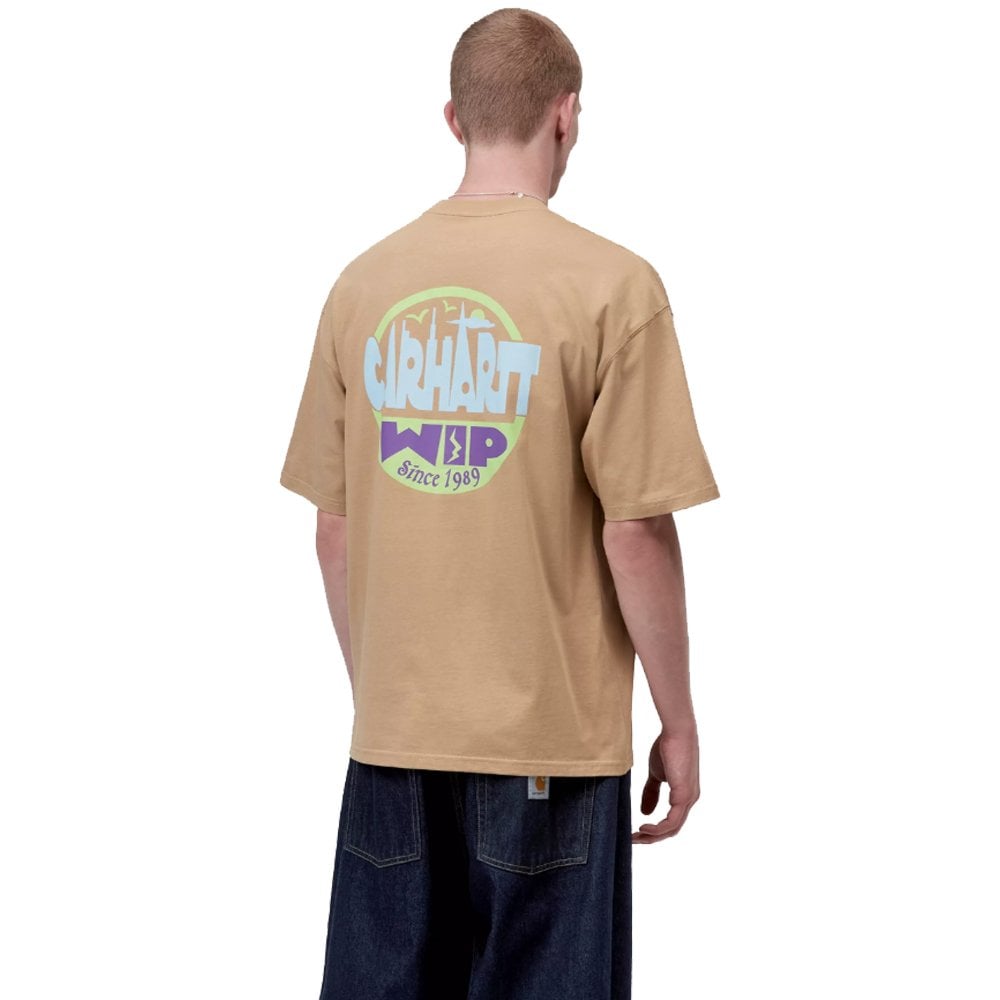 Luggage Label T-Shirt  - Dusty H Brwn