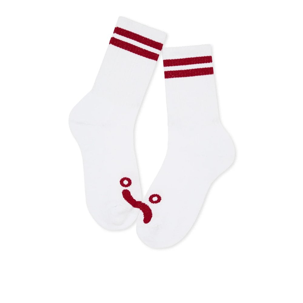 Happy Sad Socks - White/Red