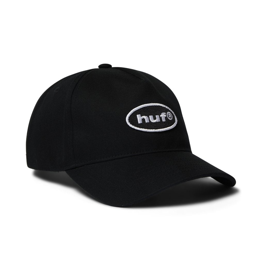 89 Oval 5-Panel Snapback Hat  - Black