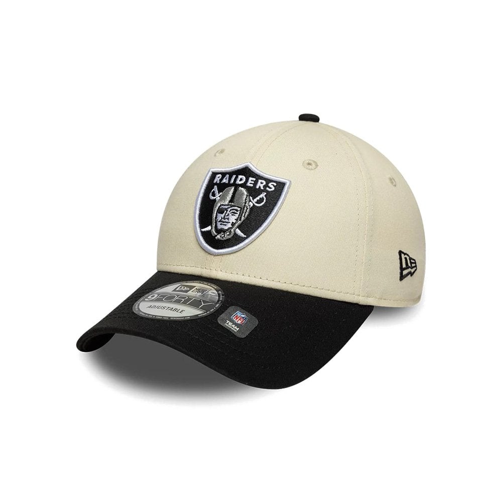 Las Vegas Raiders NFL Colourblock 9FORTY Adjustable Cap - Rai Crm/Blk