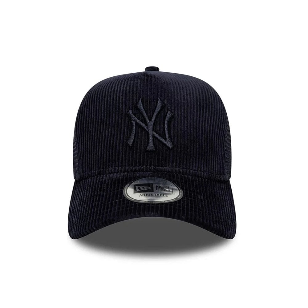 New York Yankees MLB Cord Navy 9FORTY A-Frame Trucker Adjustable Cap - Ny Navy