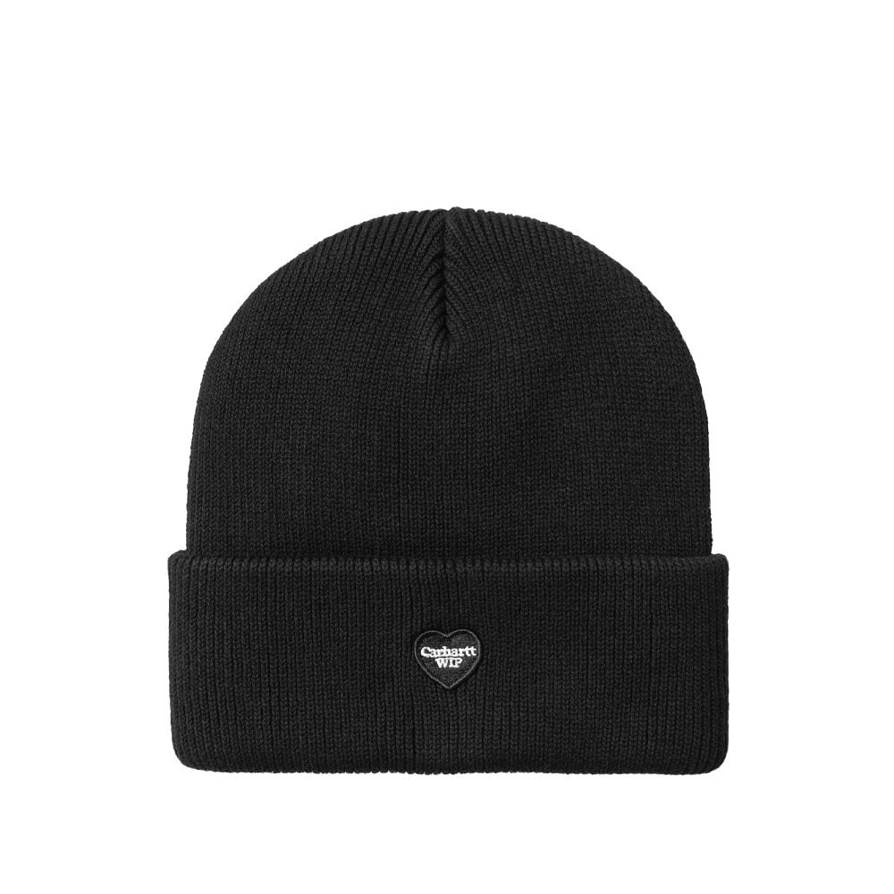 Small Heart Beanie - Black