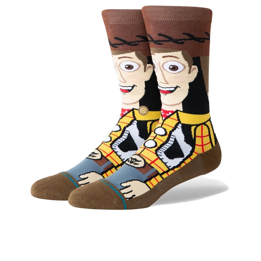 Woody Crew Sock - Brown