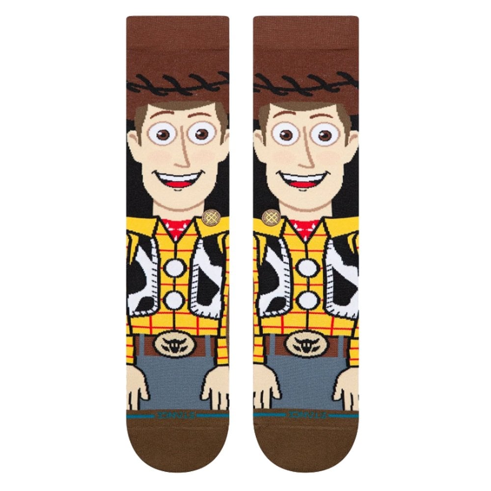 Woody Crew Sock - Brown