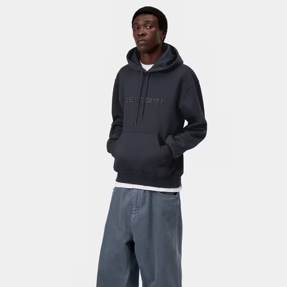 Hooded Carhartt Sweatshirt - Navy/Scarab