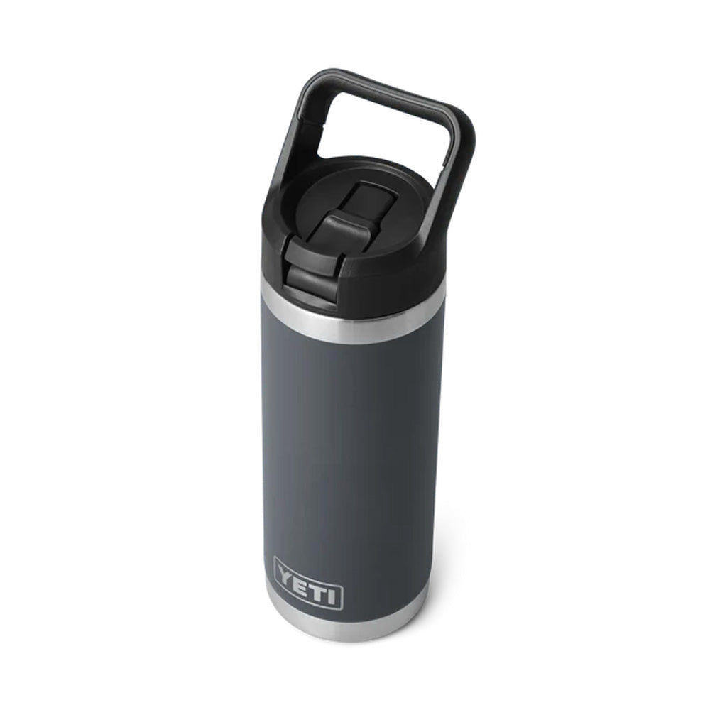 Rambler 18 oz (532 ml) Bottle With Straw - Charcoal