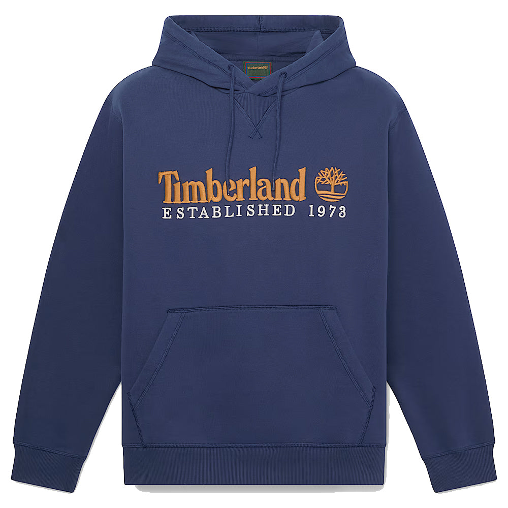 Established 1973 Embroidered Logo Hoodie - Dark Blue