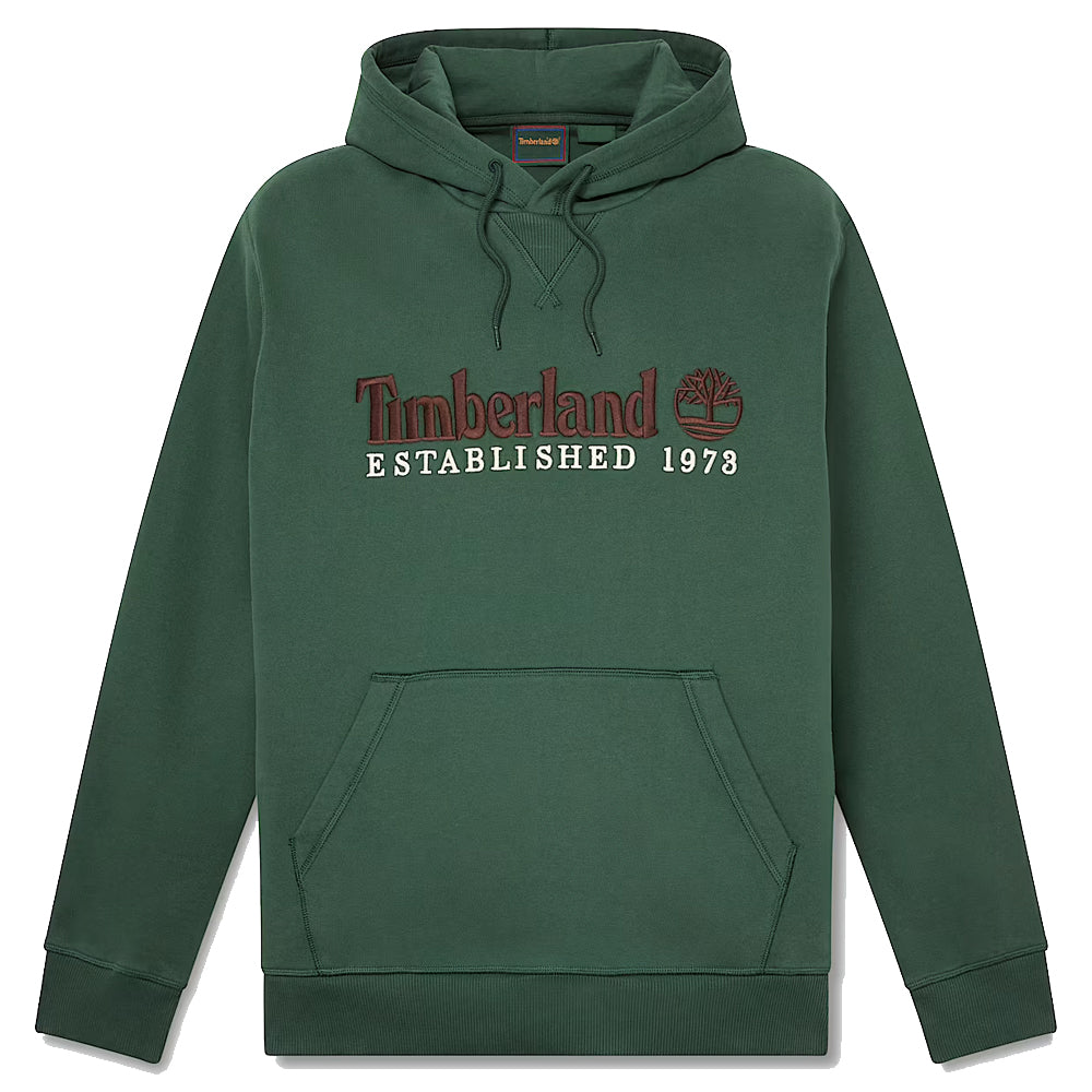 Established 1973 Embroidered Logo Hoodie - Dark Green