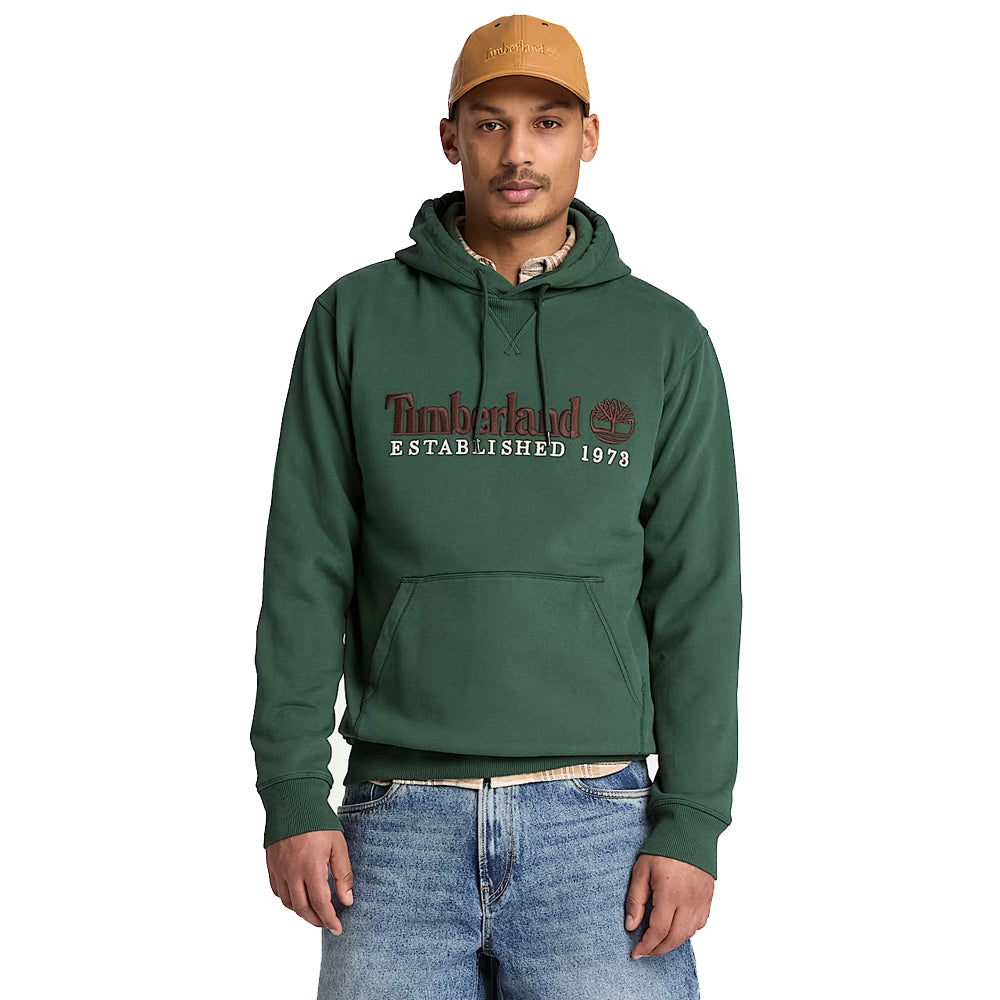 Established 1973 Embroidered Logo Hoodie - Dark Green