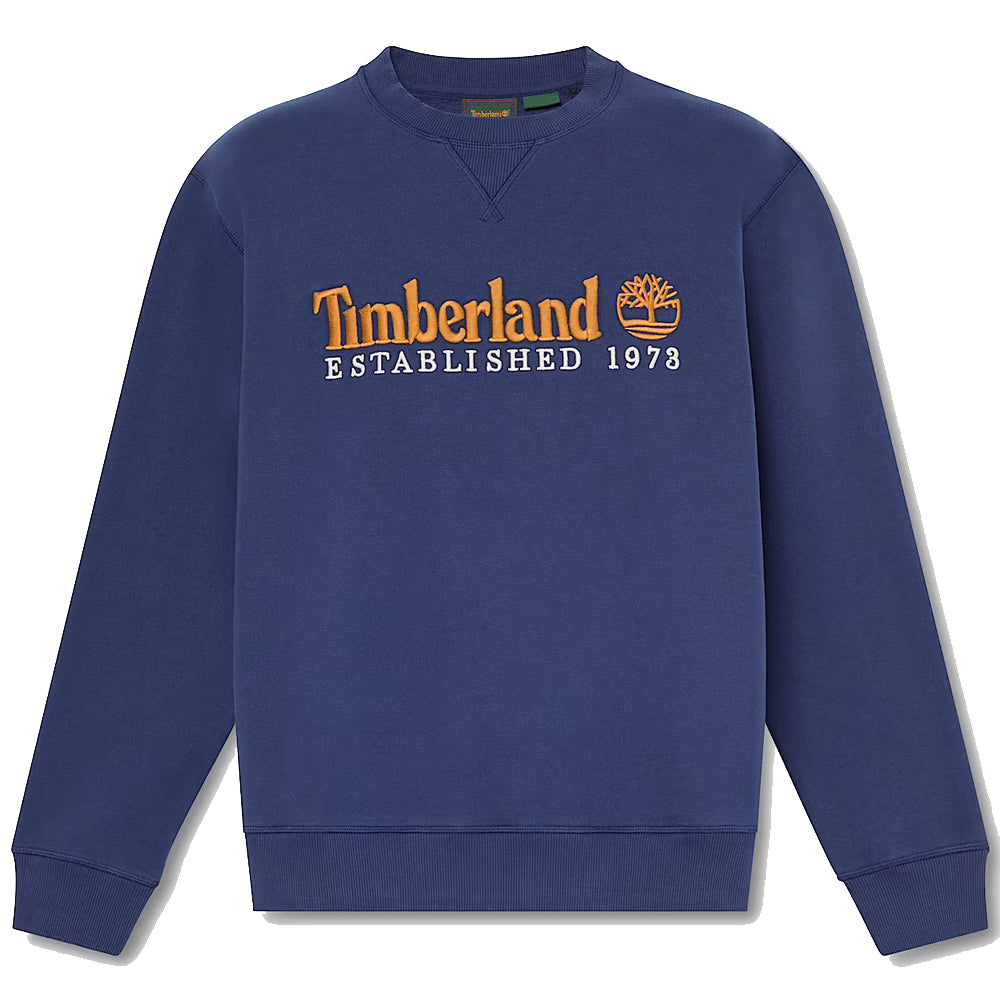 Established 1973 Embroidered Logo Crew Sweatshirt - Dark Blue