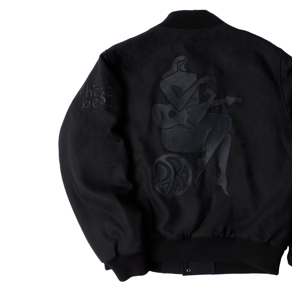 All The Best Varsity Jacket - Black