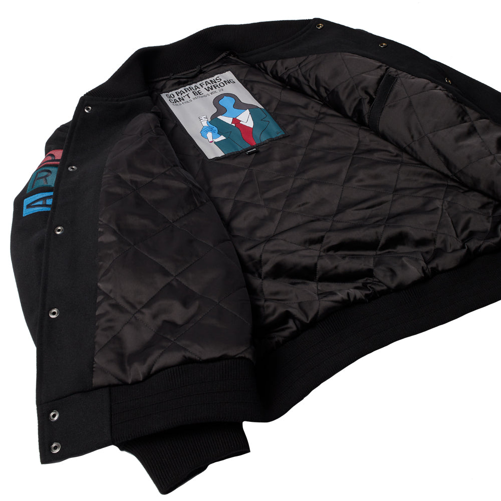 All The Best Varsity Jacket - Black