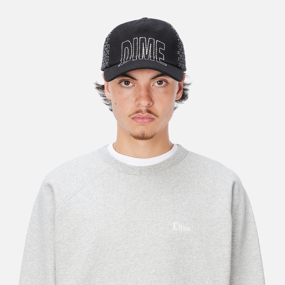 Allover Stitch Worker Cap - Black