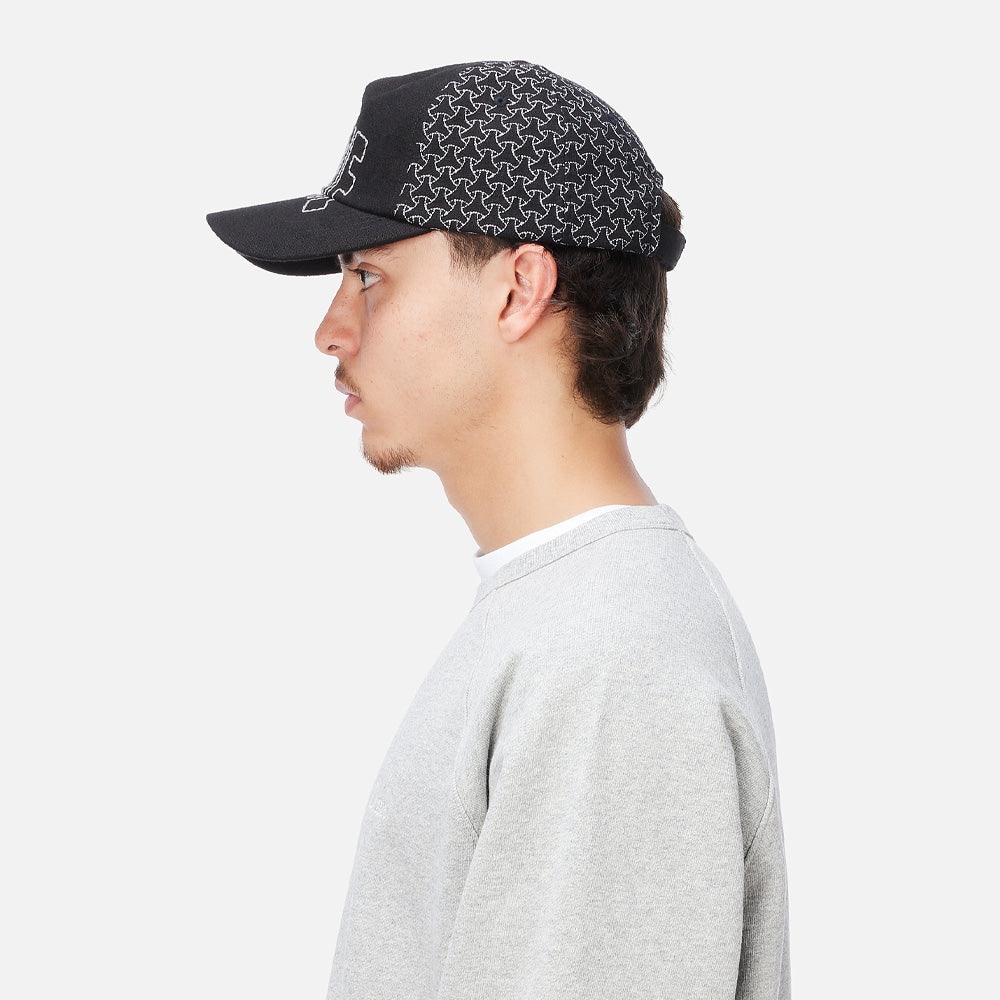Allover Stitch Worker Cap - Black