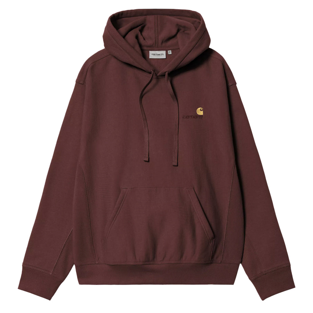 Hooded American Script Sweatshirt - Amarone