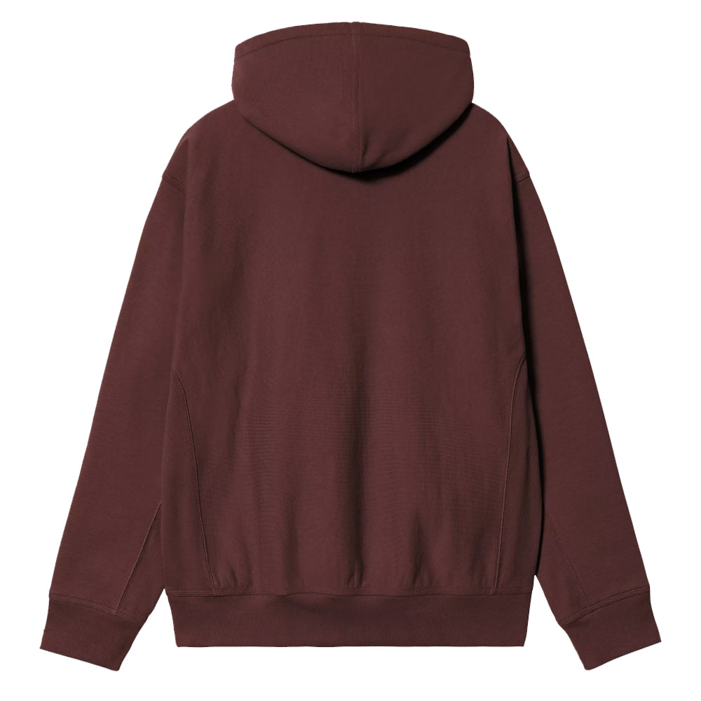 Hooded American Script Sweatshirt - Amarone