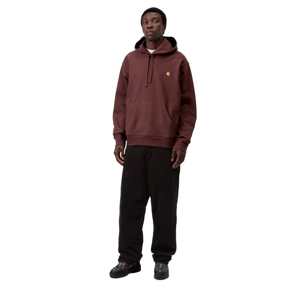 Hooded American Script Sweatshirt - Amarone