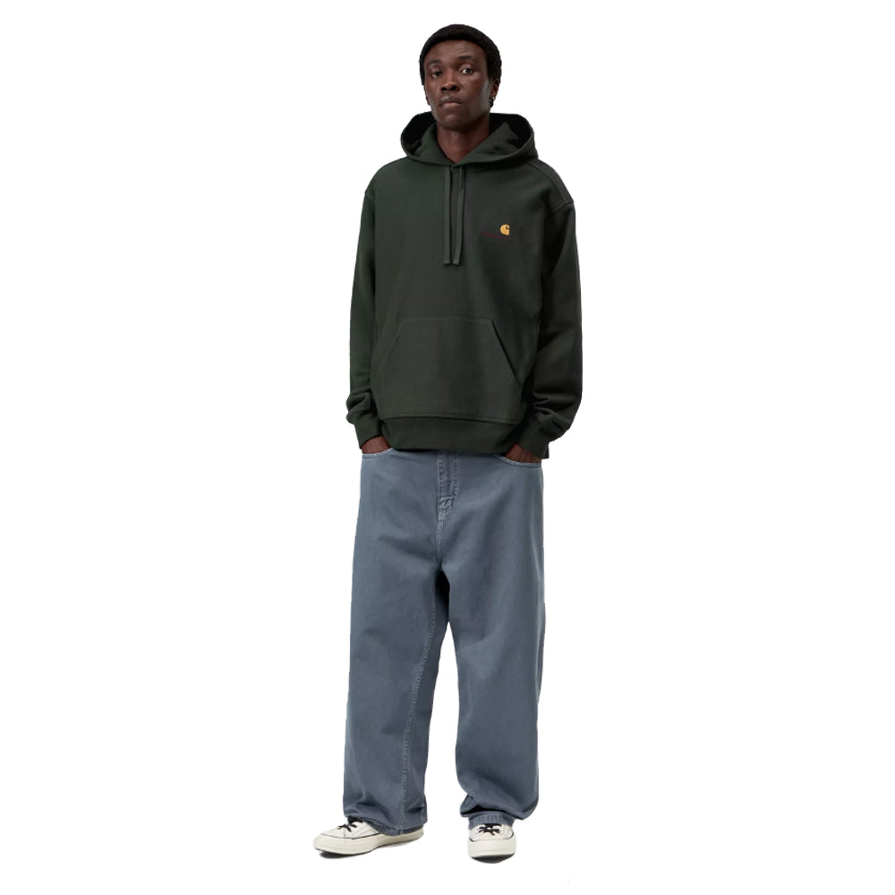 Hooded American Script Sweatshirt - Raven