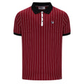 BB1 Classic Vintage Striped Polo - Tomato/White
