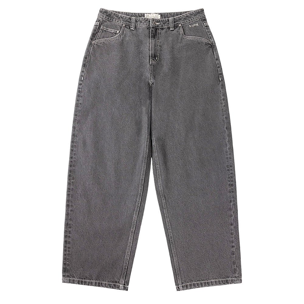 Baggy Wink Denim Pants - Faded Black