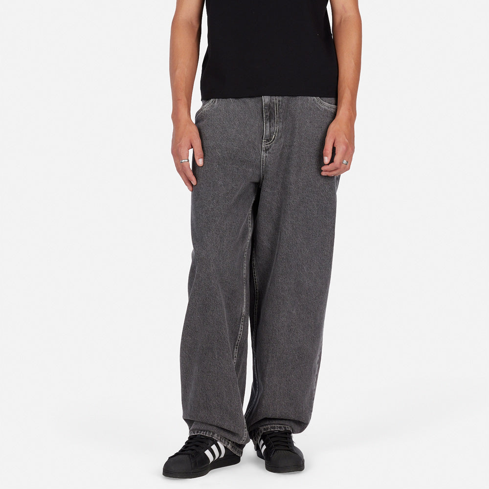Baggy Wink Denim Pants - Faded Black