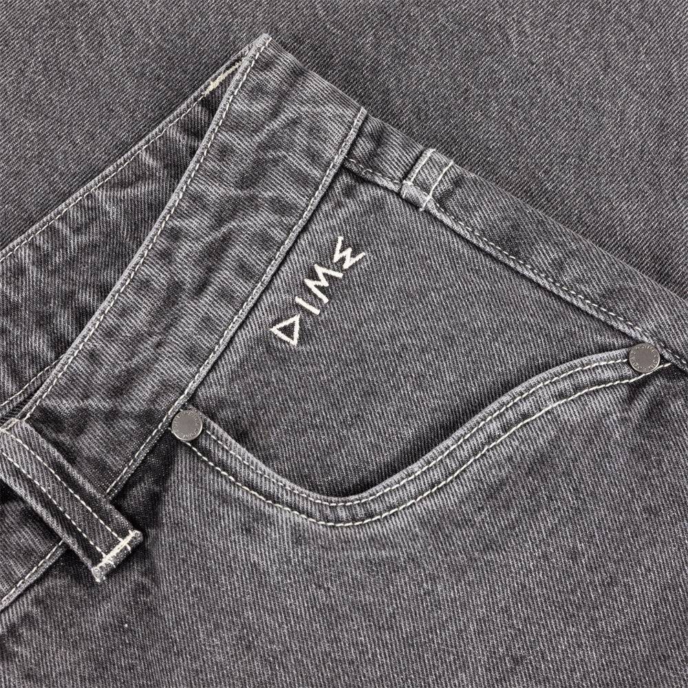 Baggy Wink Denim Pants - Faded Black
