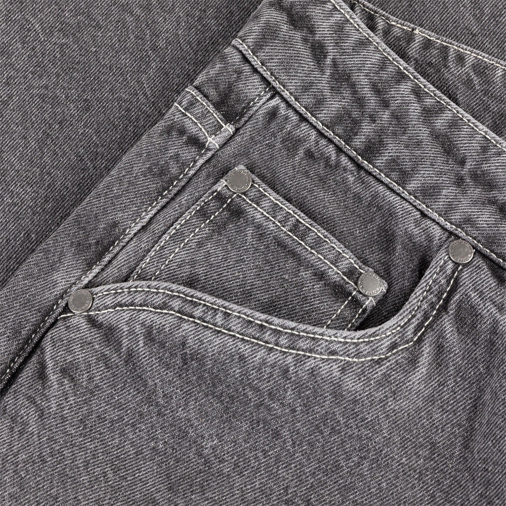 Baggy Wink Denim Pants - Faded Black