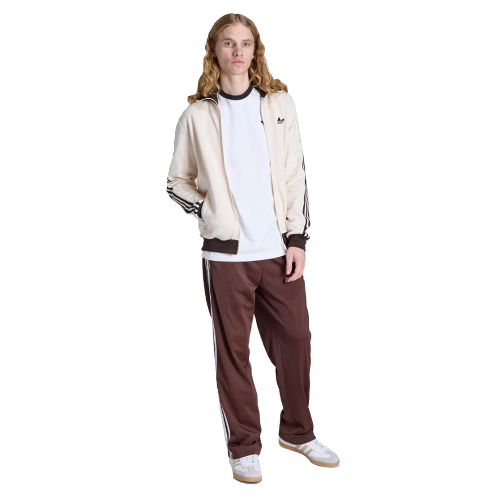 Beckenbauer Track Top - White/Coffee