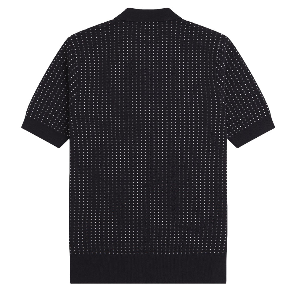 Bouclé Dot Knitted Shirt - Black