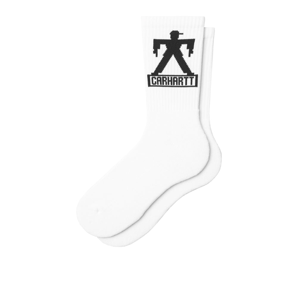Bricky Man Socks - White/Black