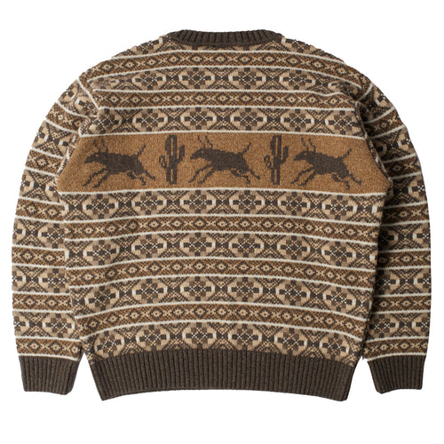 Cactus Bull Knitted Sweatshirt - Brown