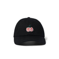 Cherries 6-Panel Curved Visor Hat - Black