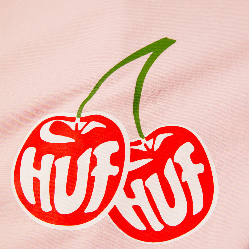 Cherries Ringer T-Shirt - Dusty Pink