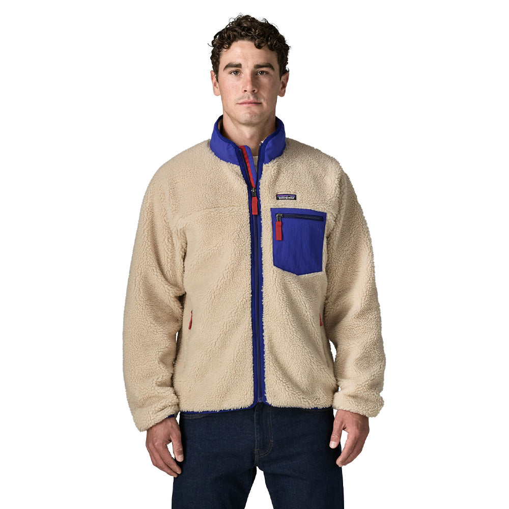 Classic Retro-X Fleece Jacket - Dark Natural/Cobalt Blue