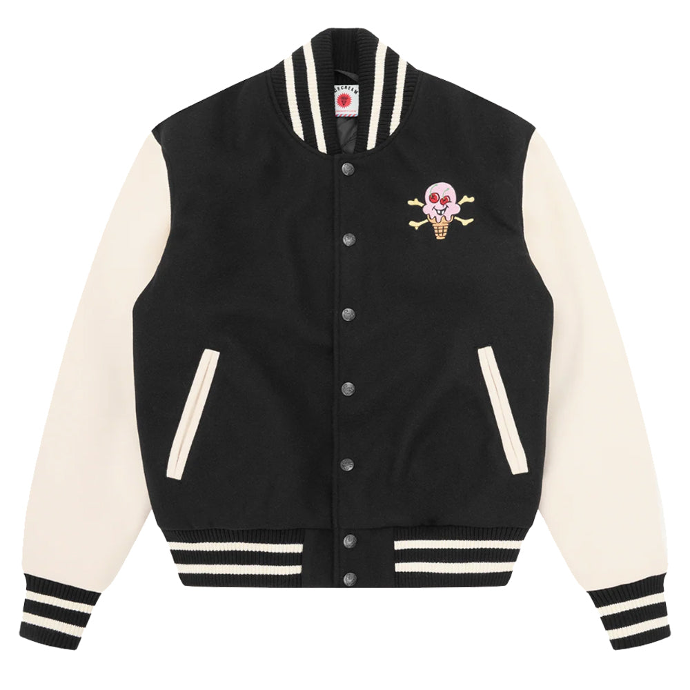 Cones & Bones Varsity Jacket - Black