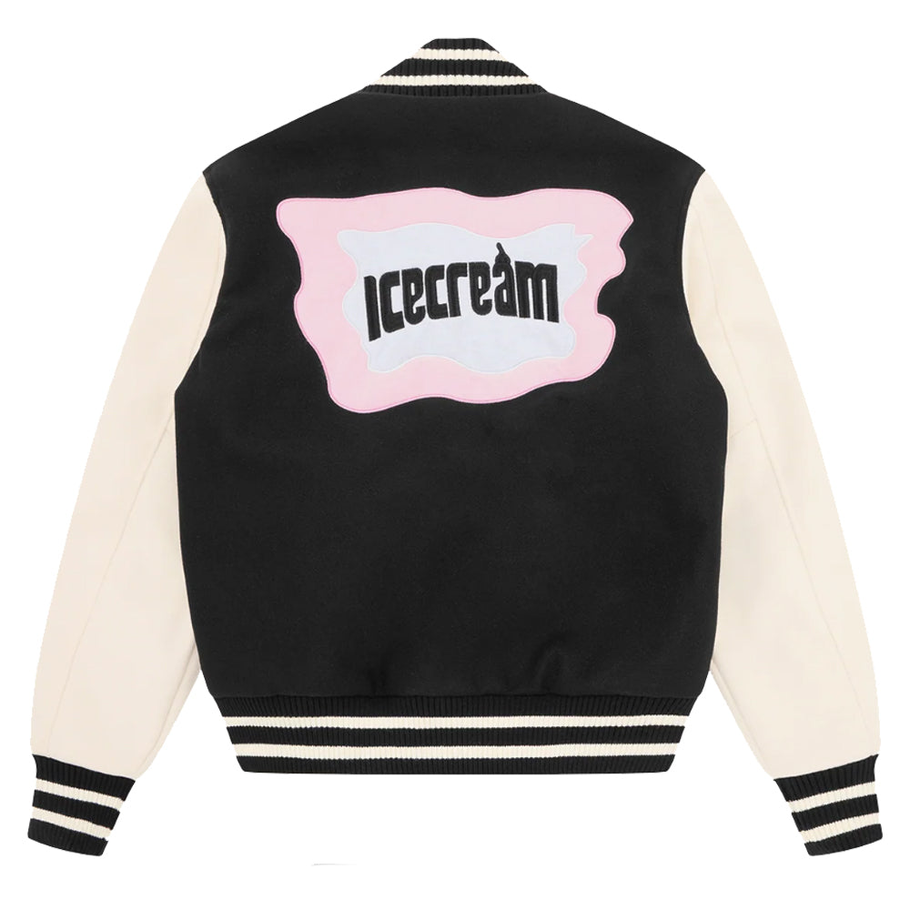 Cones & Bones Varsity Jacket - Black