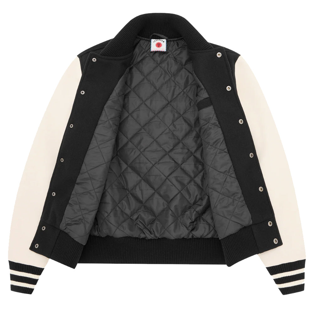 Cones & Bones Varsity Jacket - Black