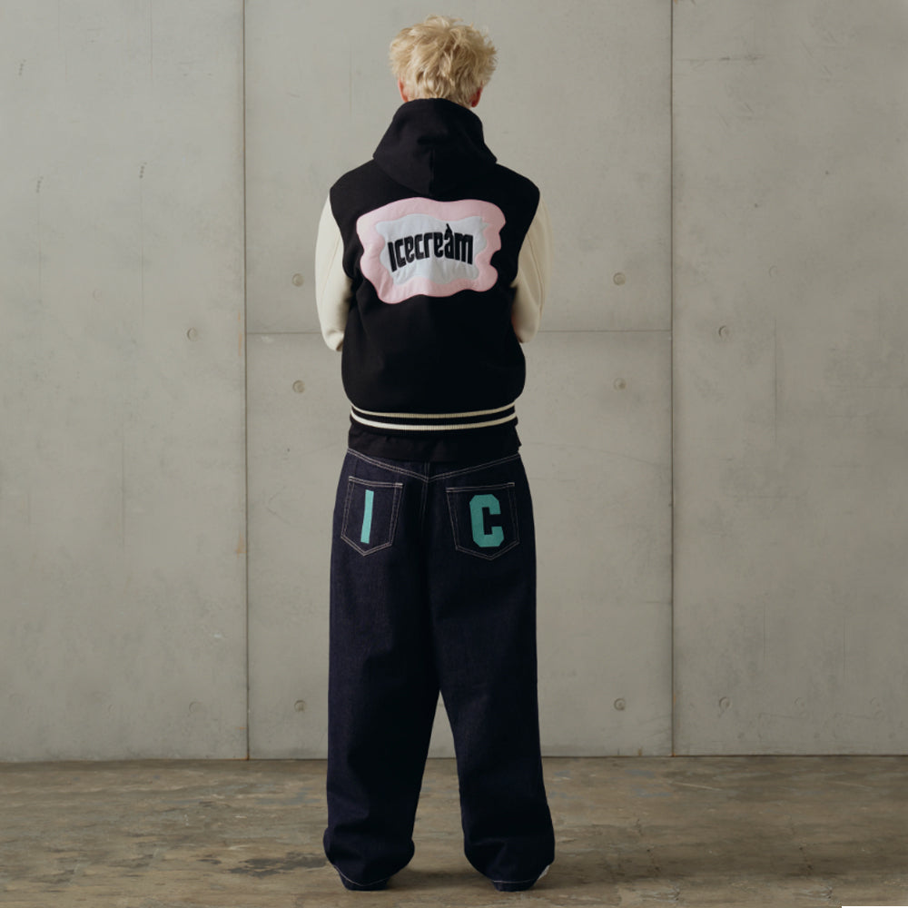Cones & Bones Varsity Jacket - Black