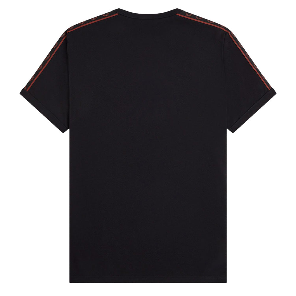 Contrast Tape Ringer T-Shirt - Black