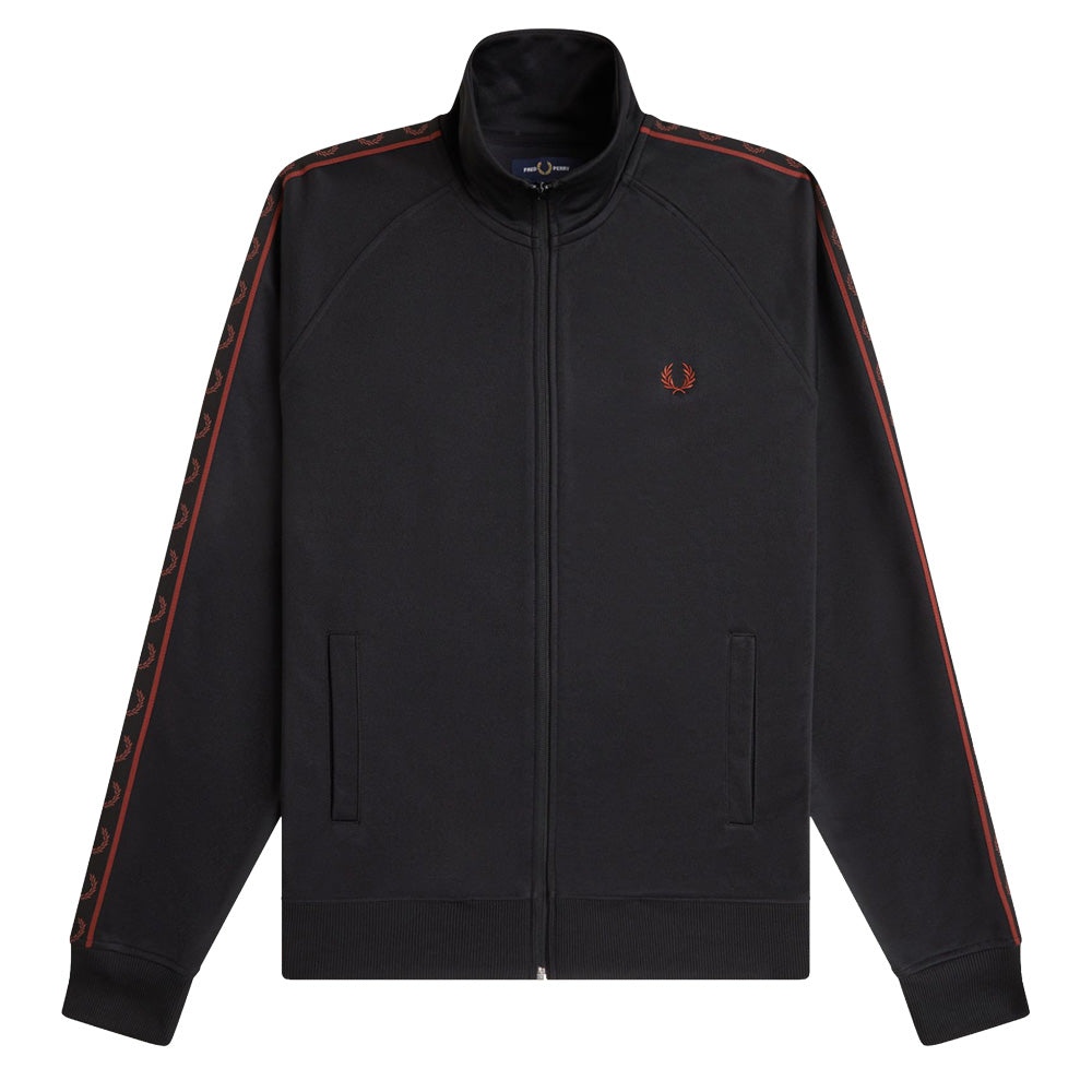 Contrast Tape Track Jacket - Black